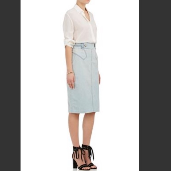 Barney’s New York- Maison Mayle Denim Pencil Skirt - Picture 1 of 7